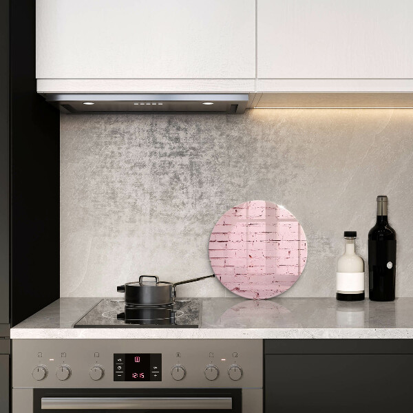 Chopping board glass Pastel wall bricks