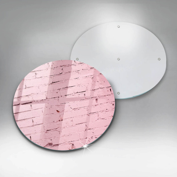 Chopping board glass Pastel wall bricks