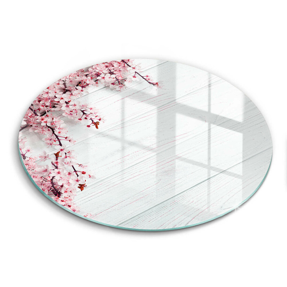 Chopping board glass Flowers on the boards