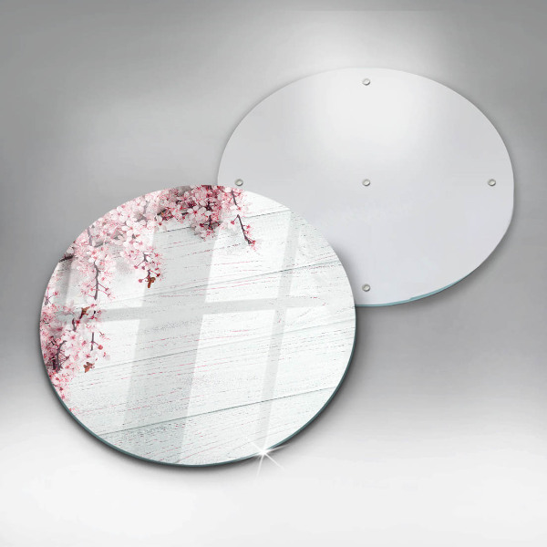 Chopping board glass Flowers on the boards