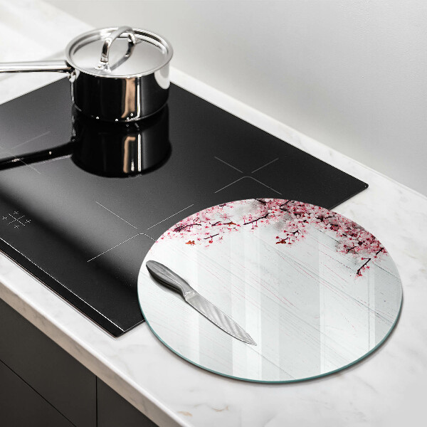 Chopping board glass Flowers on the boards