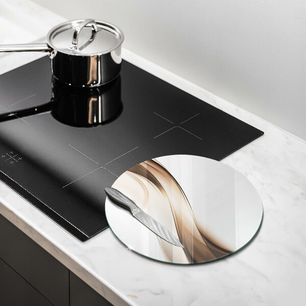 Chopping board glass Abstraction brown lines