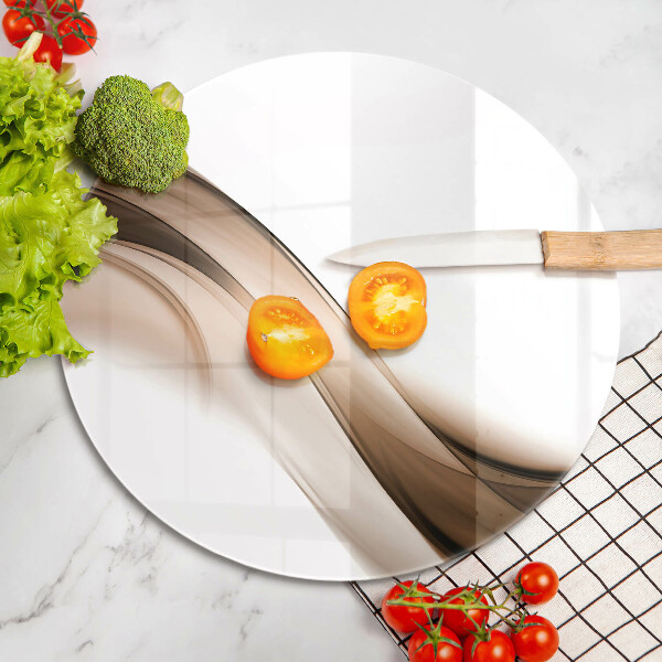 Chopping board glass Abstraction brown lines