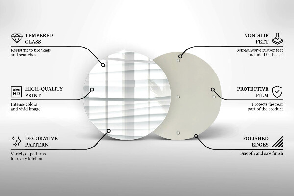 Chopping board glass Modern structure