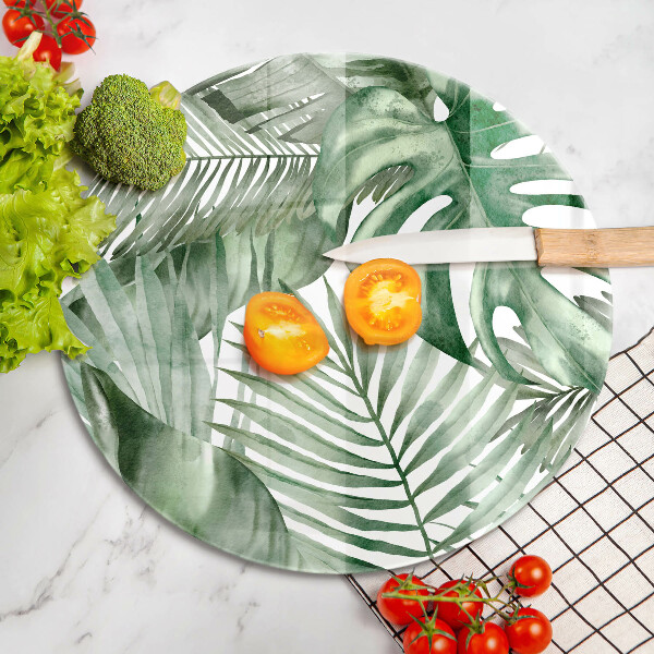 Chopping board Painted leaves