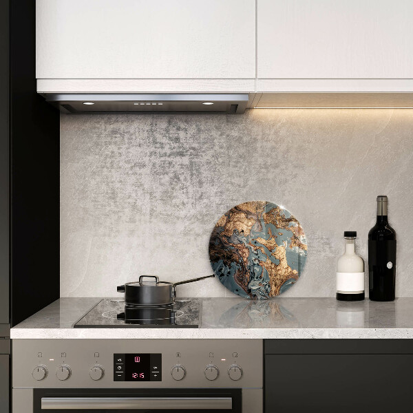 Chopping board Decorative rock with gold