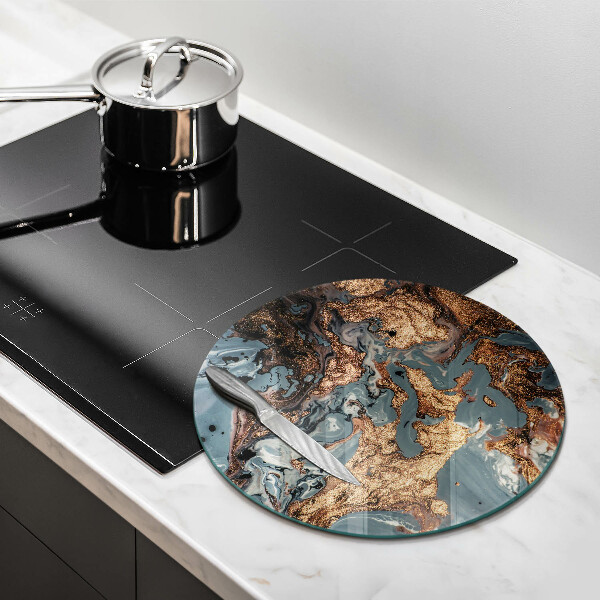 Chopping board Decorative rock with gold
