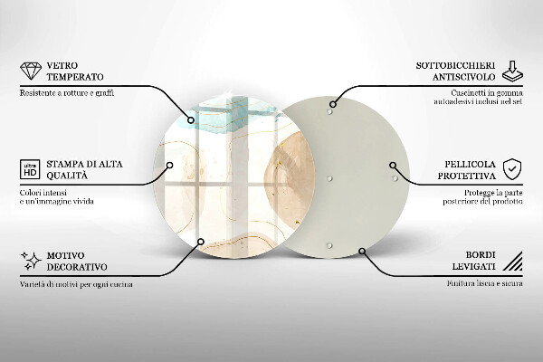 Chopping board Boho, spots and gold