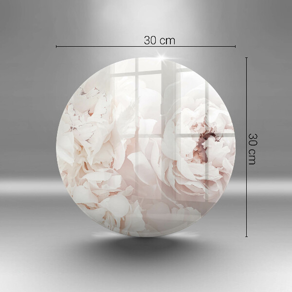 Glass cutting board Pastel peonies