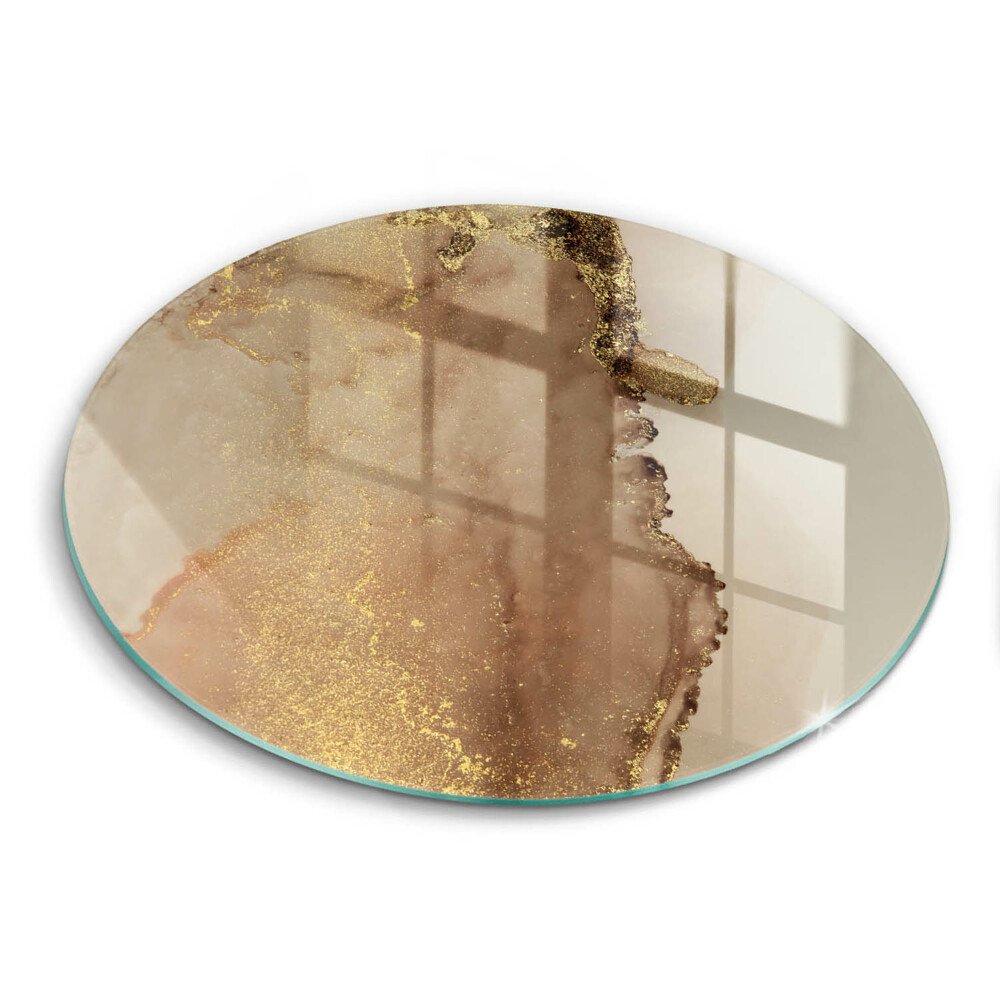 Glass cutting board Abstraction gold