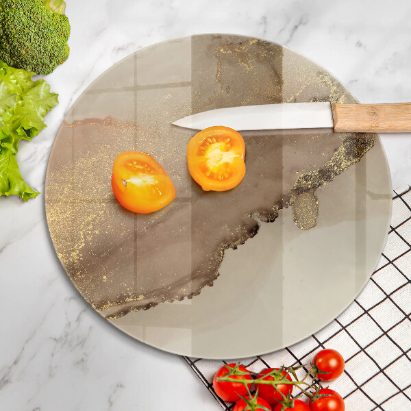 Glass cutting board Abstraction gold