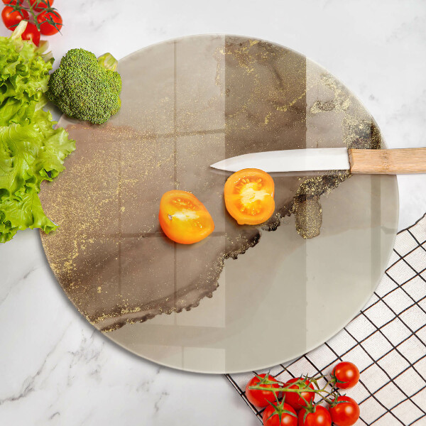 Glass cutting board Abstraction gold