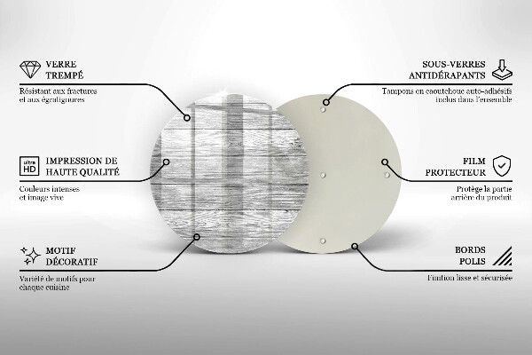 Chopping board glass Wood old boards