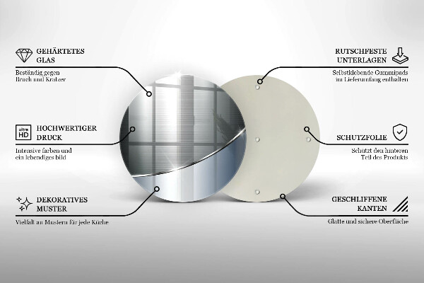 Chopping board glass Pattern metal abstraction