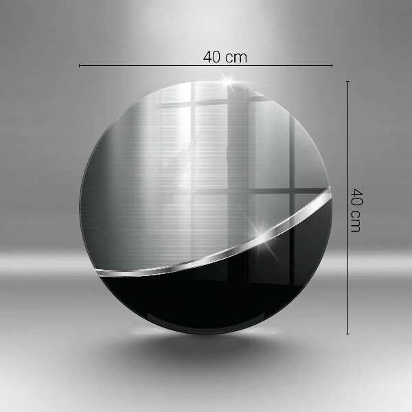 Glass cutting board Abstraction with metal