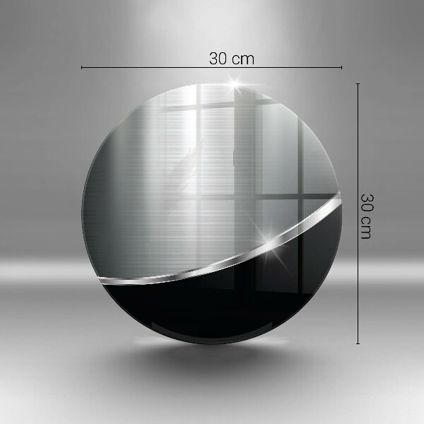 Glass cutting board Abstraction with metal
