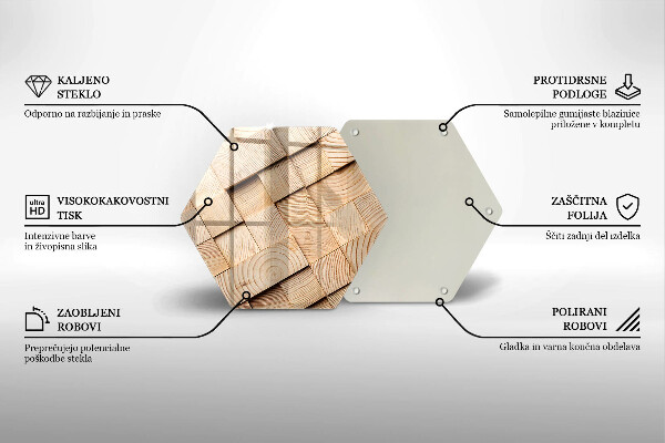 Chopping board Wooden squares