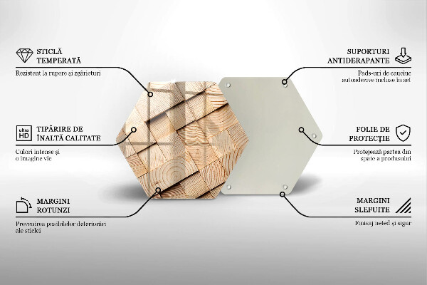Chopping board Wooden squares
