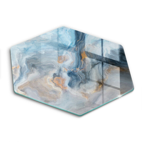 Glass chopping board Marble texture