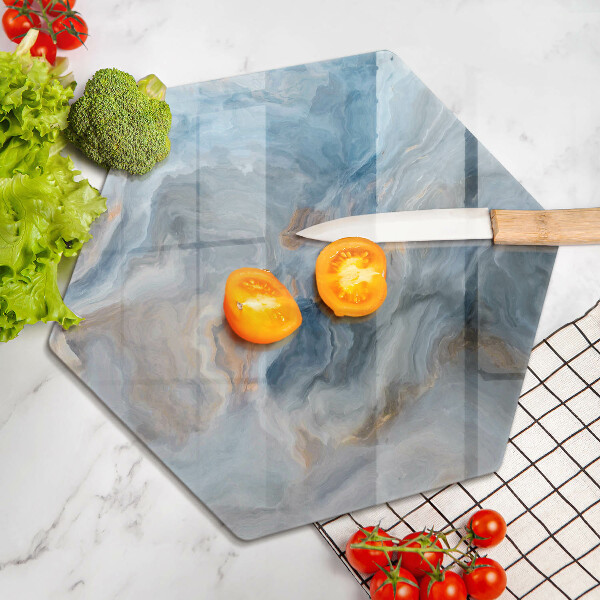 Glass chopping board Marble texture