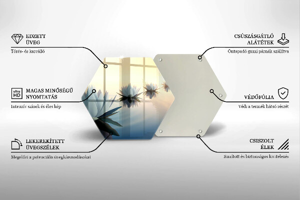 Chopping board Lilie flowers on the water