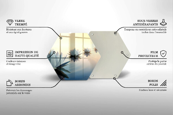 Chopping board Lilie flowers on the water