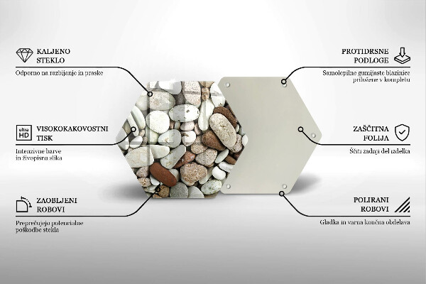 Chopping board Background small stones