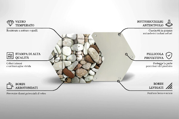 Chopping board Background small stones