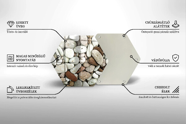 Chopping board Background small stones