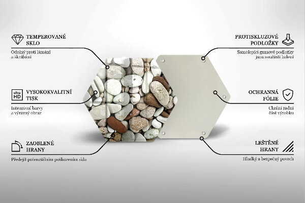 Chopping board Background small stones