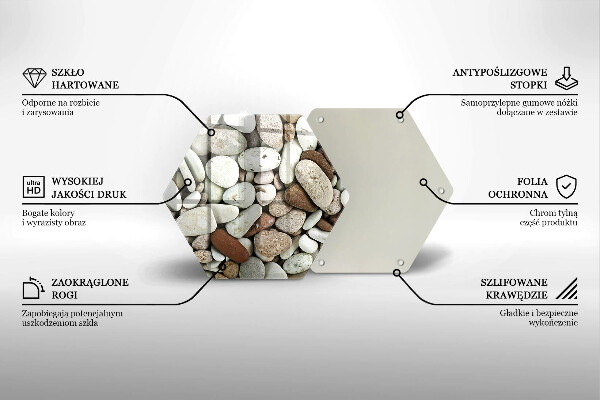 Chopping board Background small stones