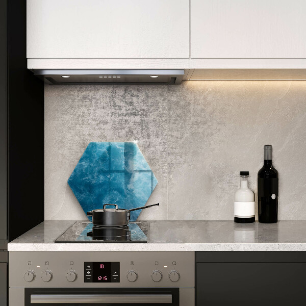 Chopping board glass Blue water