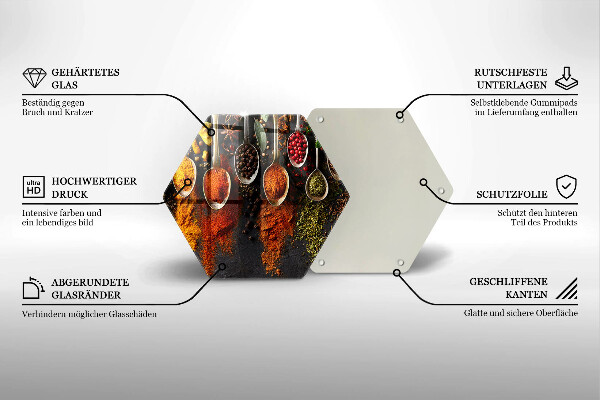 Chopping board Spoons with spices