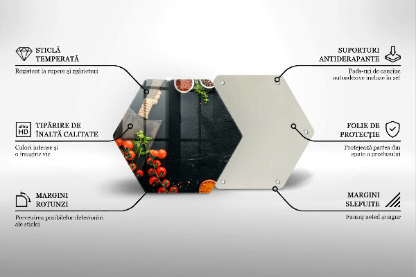 Glass chopping board Cherry tomatoes