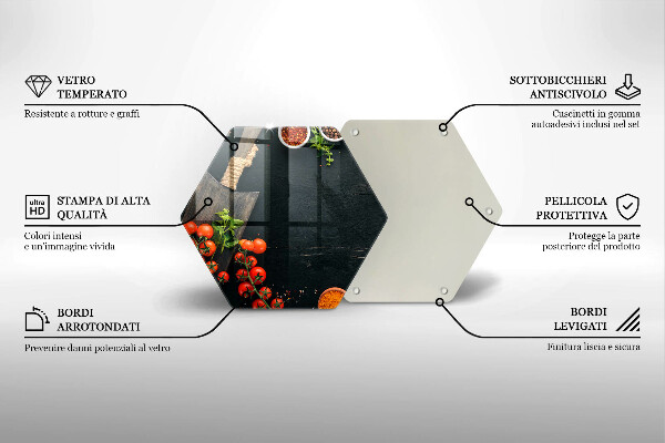 Glass chopping board Cherry tomatoes