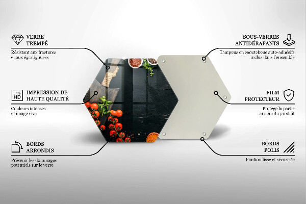 Glass chopping board Cherry tomatoes