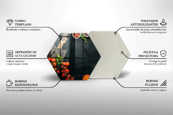 Glass chopping board Cherry tomatoes