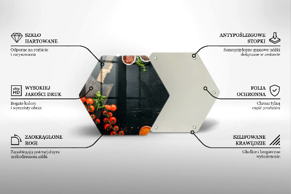 Glass chopping board Cherry tomatoes