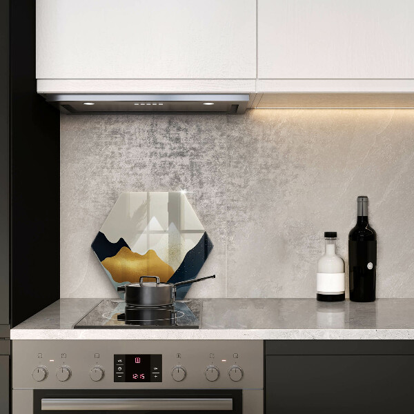 Glass worktop protector Abstract mountains