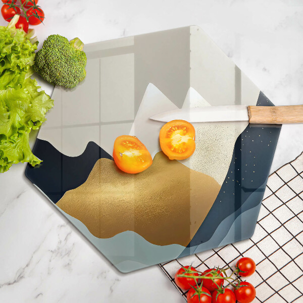 Glass worktop protector Abstract mountains