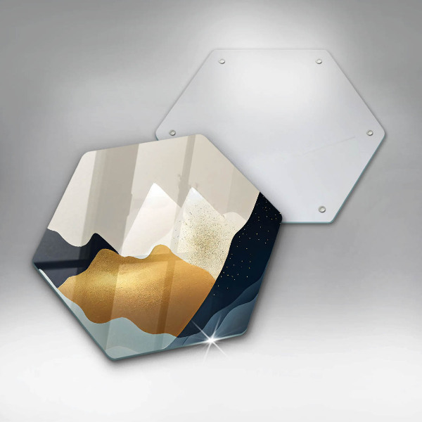 Glass worktop protector Abstract mountains