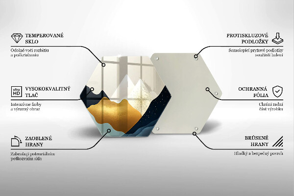 Glass worktop protector Abstract mountains