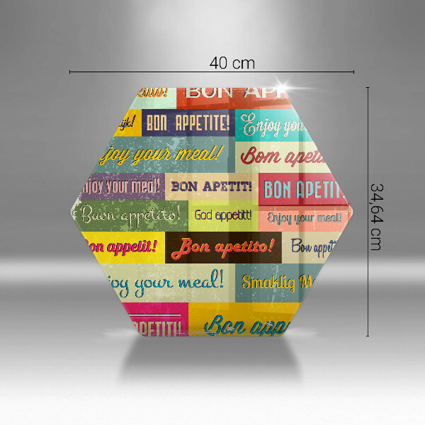 Chopping board glass Enjoy your meal transcriptions