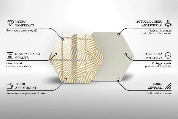 Chopping board Geometric lines