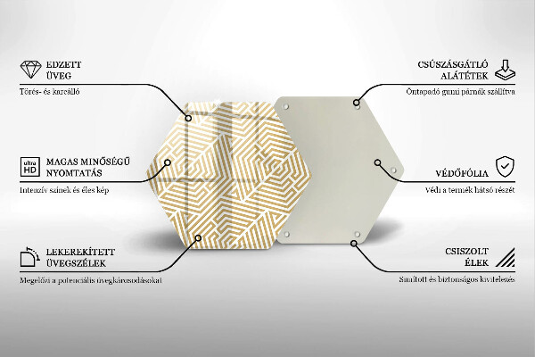Chopping board Geometric lines