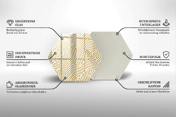 Chopping board Geometric lines
