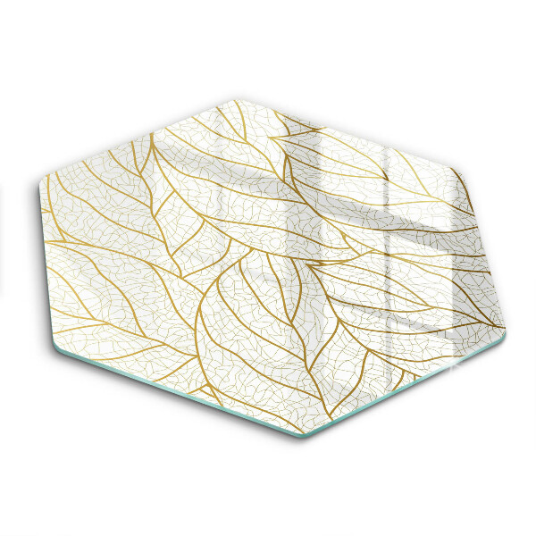 Chopping board Line-art leaves pattern