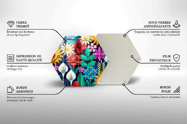 Chopping board Illustration meadow flowers