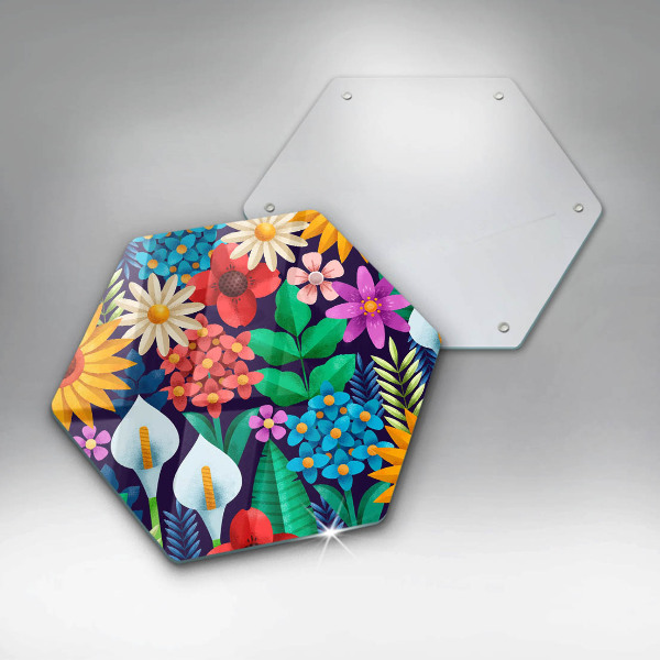 Chopping board Illustration meadow flowers