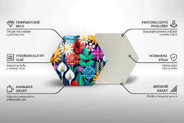 Chopping board Illustration meadow flowers